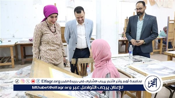 رئيس جامعة الأقصر تتفقد سير امتحانات نهاية الفصل الدراسي الثاني بكلية الفنون الجميلة