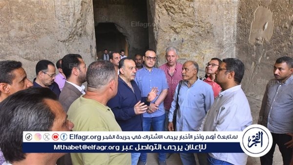 محافظ أسيوط يتفقد مقبرة جفاي – حابي الأول الأثرية بالجبل الغربي للمحافظة