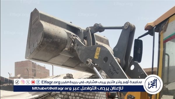 إزالة 27 حالة تعدي واسترداد 73 فدان بمركزي الفتح وأبوتيج فى أسيوط
