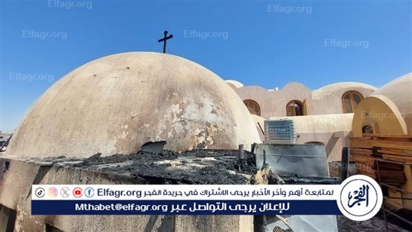 شاهد.. الصور الأولى لحريق محدود بكنيسة العذراء مريم بإسنا چنوب الأقصر