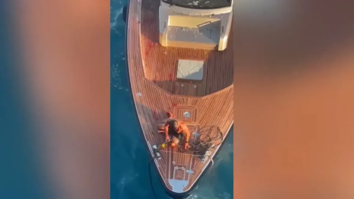 ناقلة جزائرية تنقذ رعية فرنسية (فيديو)
