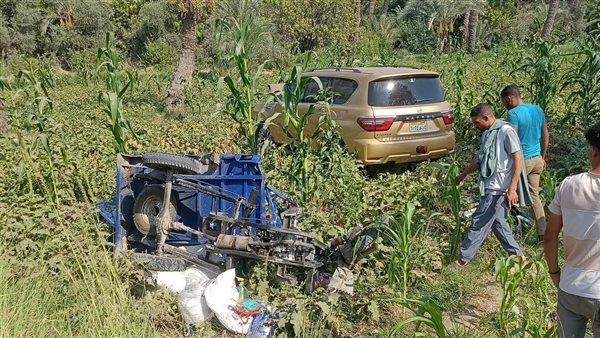 بالصور.. مصرع وإصابة 3 أشخاص في حادث بشع بالفيوم