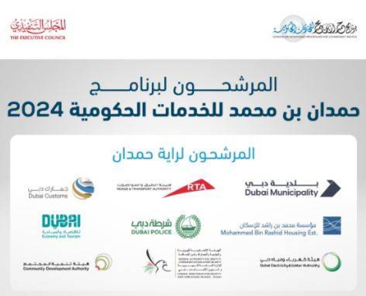 برنامج حمدان بن محمد للخدمات الحكومية يعلن الجهات المرشحة للفوز بـ "راية حمدان" 2024