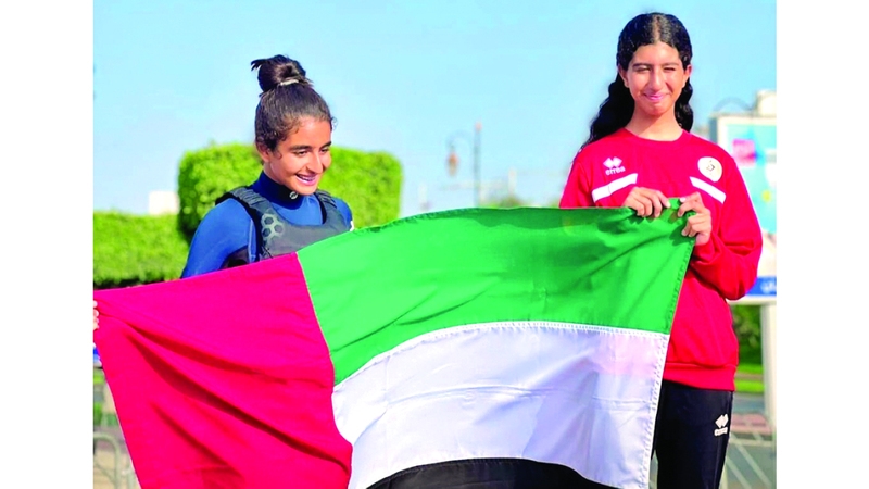 مروة واليازية.. أصغر شقيقتين على منصة التتويج في «الشراع الخليجي»