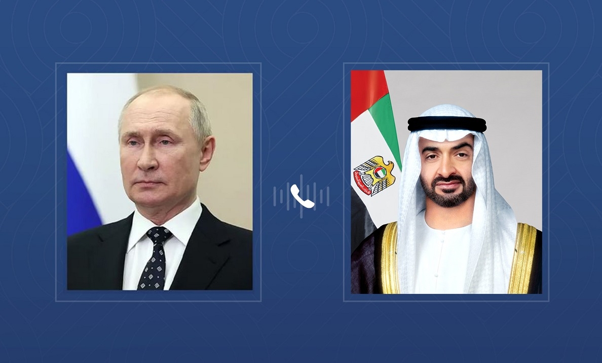رئيس الدولة والرئيس الروسي يبحثان هاتفيا سبل احتواء التصعيد في المنطقة