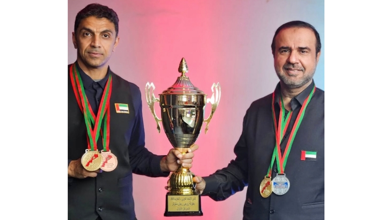 «ذهبية» للإمارات في زوجي السنوكر بكأس العرب