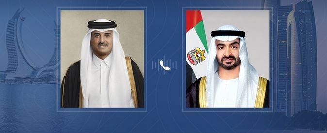 رئيس الدولة يجري اتصالاً هاتفياً مع أمير قطر