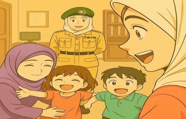 شرطة دبي تُفاجئ نزيلة في مؤسساتها العقابية والإصلاحية بزيارة من أطفالها