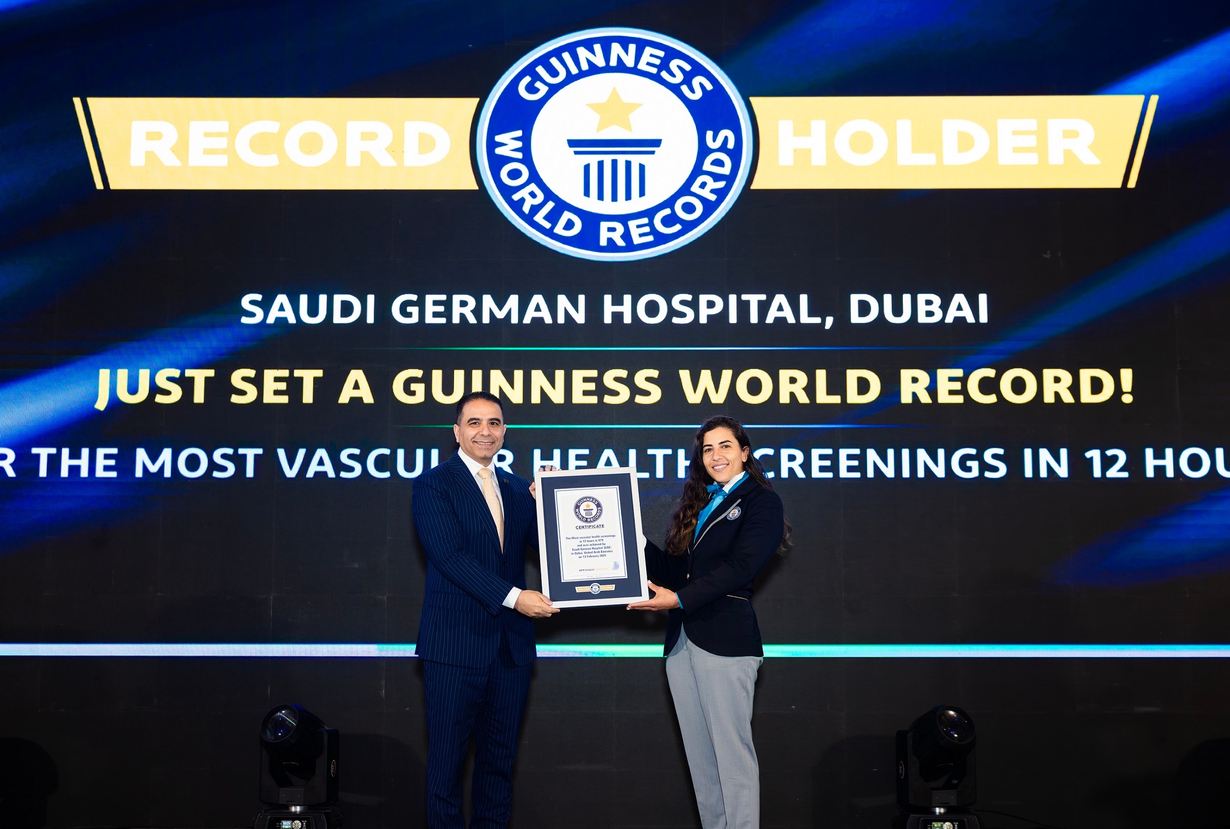 Saudi German Hospital Dubai Sets Guinness World Record for Vascular Health Screenings