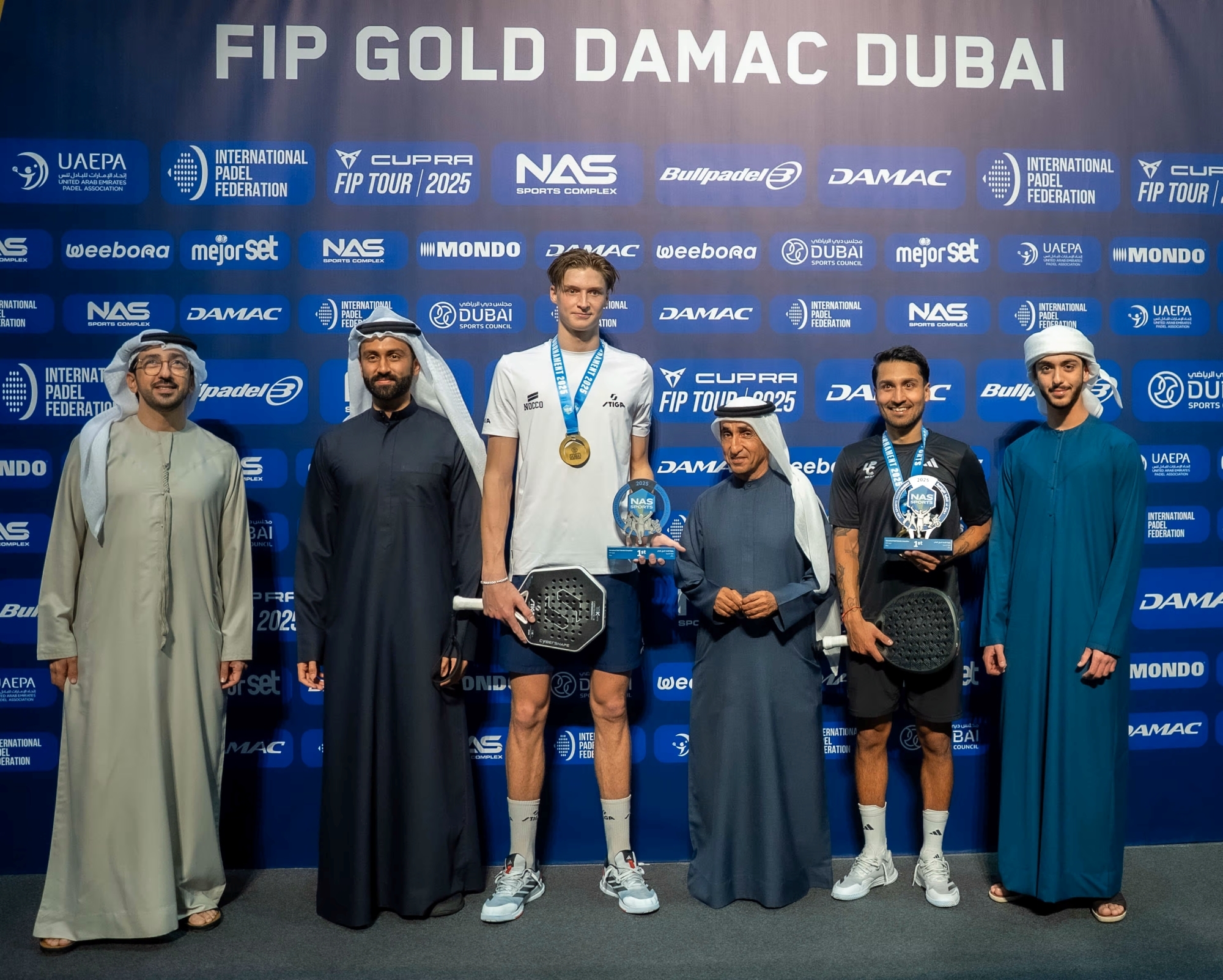 Saeed bin Maktoum crowns winners of International Padel Championship at Nad Al Sheba Sports Tournament
