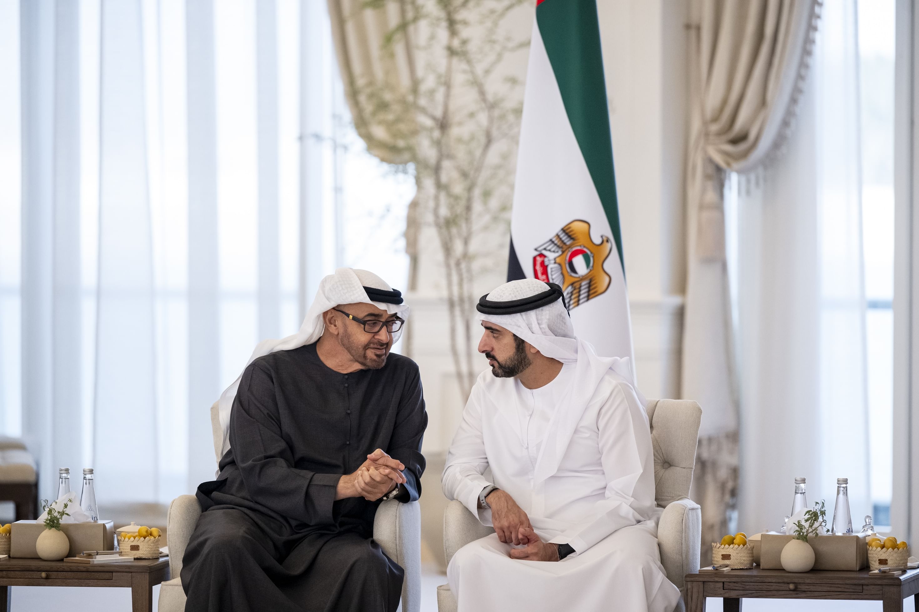 UAE President receives Crown Prince of Dubai and First Deputy Ruler of Dubai