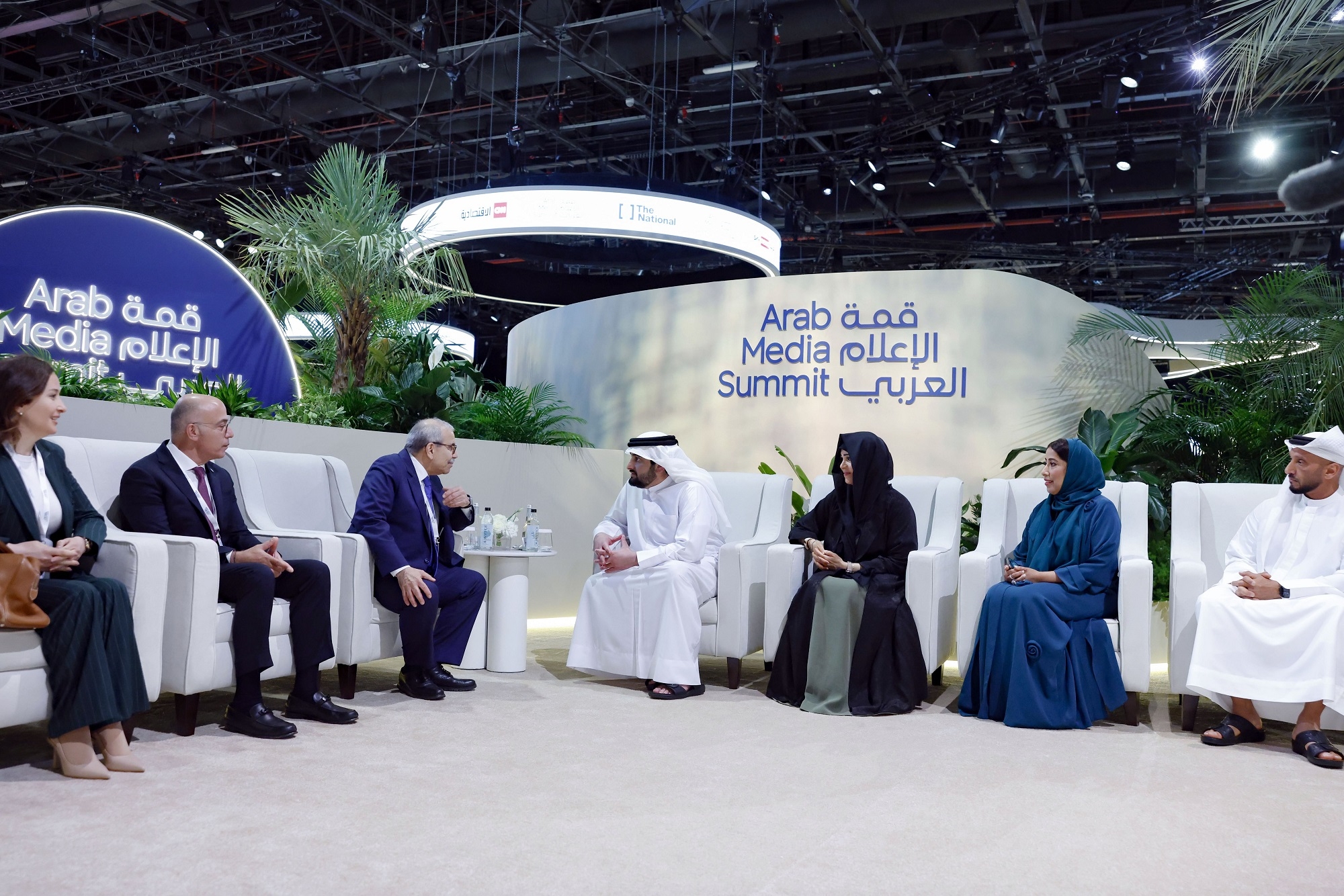 Latifa bint Mohammed meets with Lebanon's Ministers of Culture, Information at Arab Media Summit