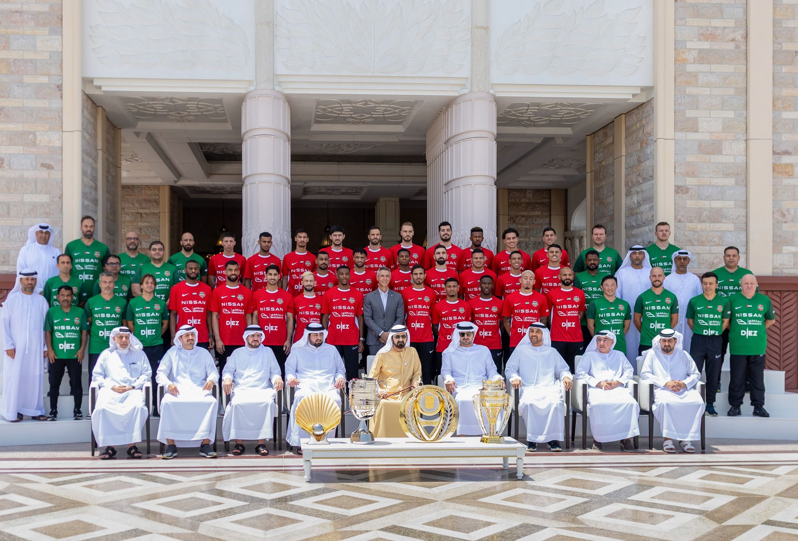 Mohammed bin Rashid receives Shabab Al Ahli Football Club following four-trophy season