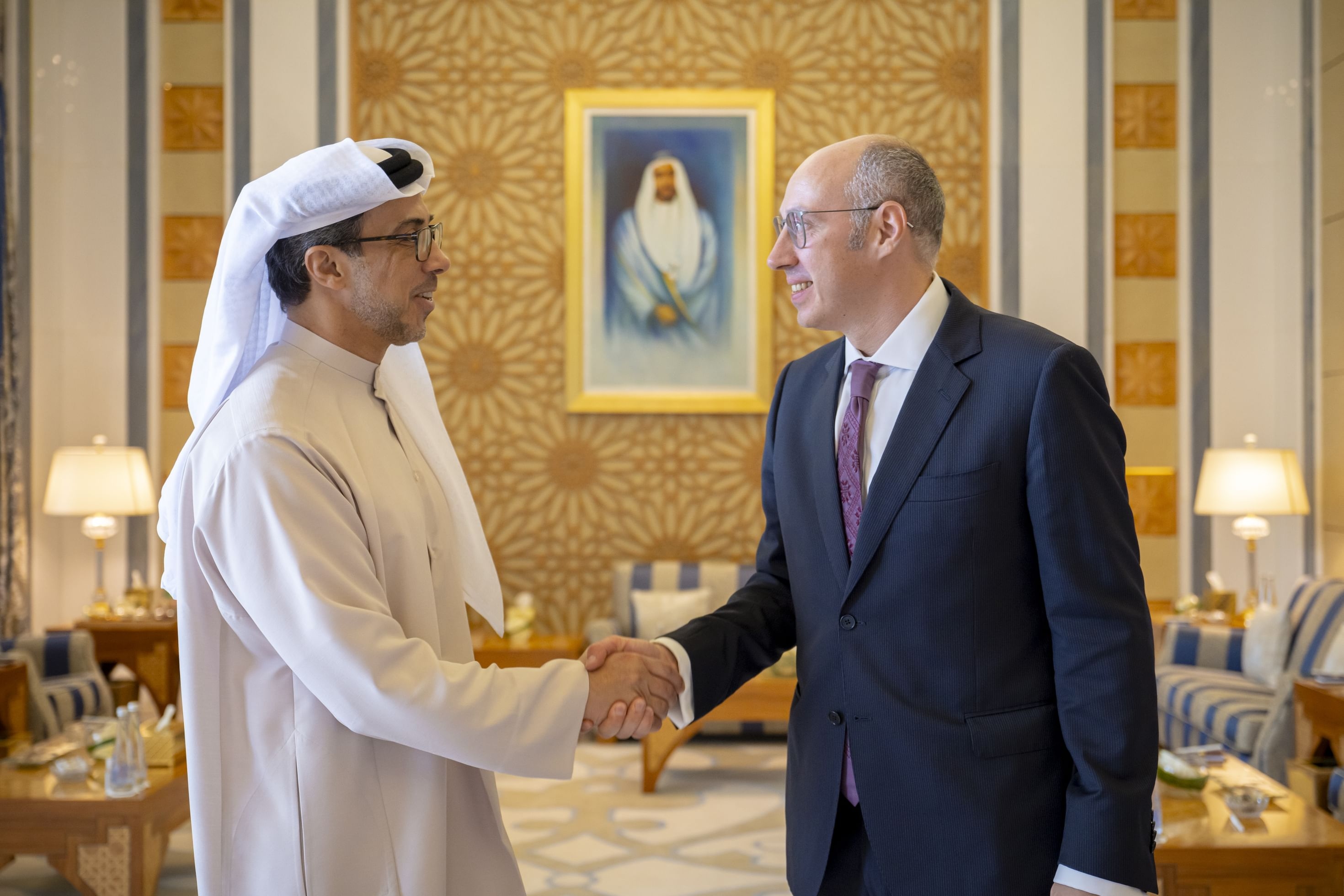 Mansour bin Zayed meets with departing Ukrainian Ambassador