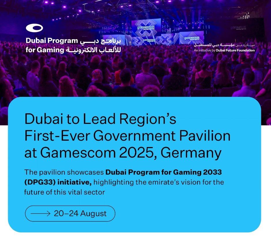 Dubai to lead region's first-ever government pavilion at Gamescom 2025, Germany