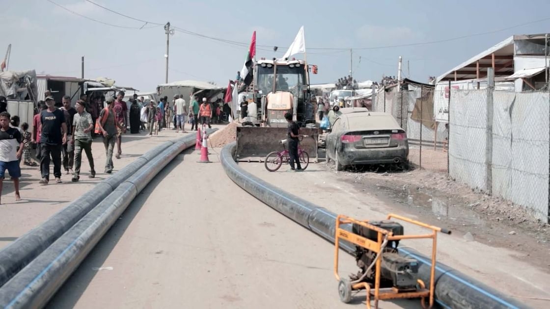 UAE showcases 'Lifeline' water project in Khan Younis to journalists