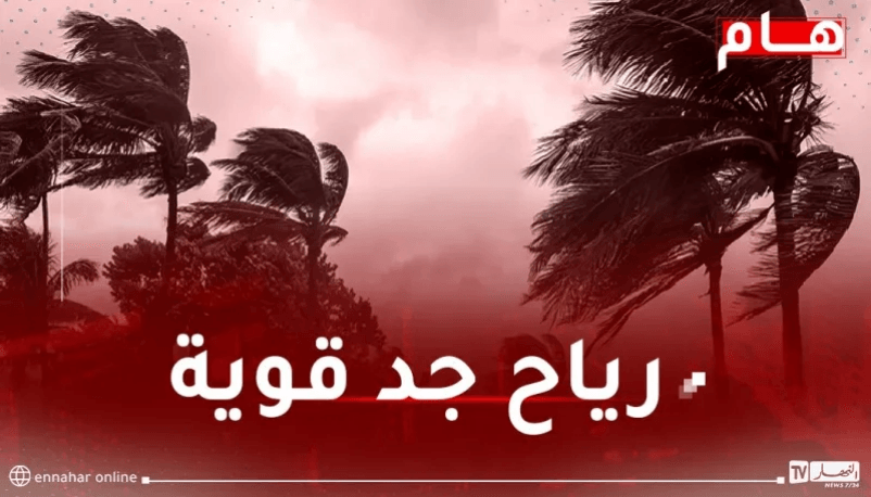 رياح هوجاء تجتاج هذه الولايات غدا الأربعاء