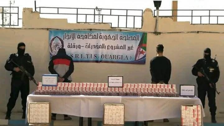 ورقلة: حجز 75 ألف كبسولة من المؤثرات العقلية وتوقيف شخصين أحدهما مغربي