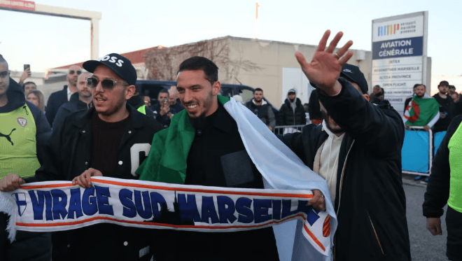 بالفيديو.. بن ناصر يوجه الشكر لأنصار ناديه الجديد أولمبيك مارسيليا