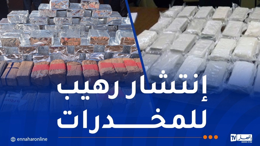 معالجة 130 ألف قضية مخدرات.. حجز 5 أطنان من الكيف و3 قناطير كوكايين في 2024