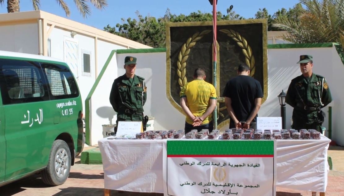 درك أولاد جلال يوقف شخصين ويحجز 14840 قرص 'بريغابالين'
