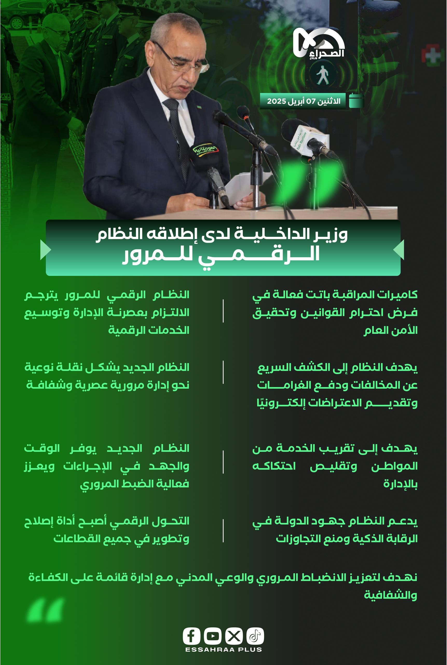 وزير الداخلية يستعرض تفاصيل النظام الرقمي للمرور (انفوغراف)