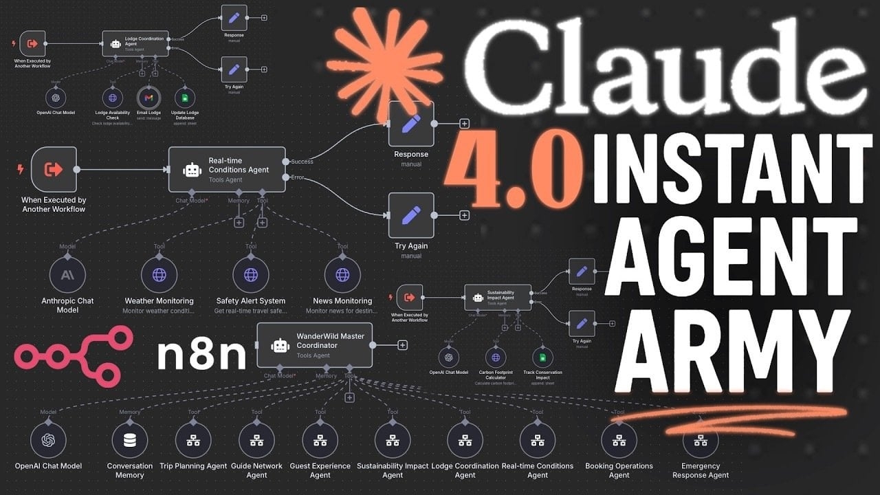 Build Your Own AI Agent Army of Automations with n8n with Claude