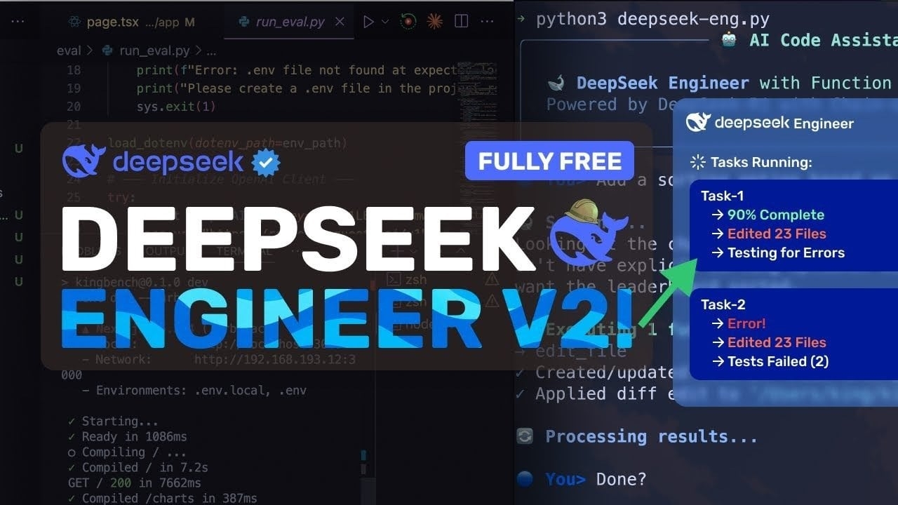 Deepseek Engineer V2 : Say Goodbye to Bloated Software, Free Precision AI Coding
