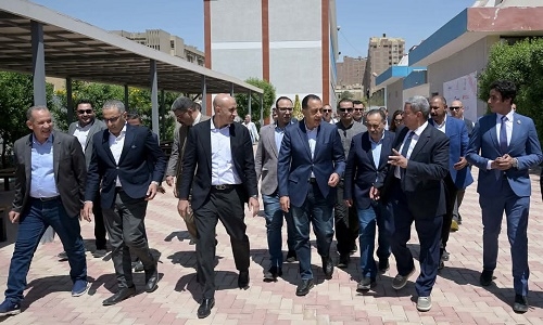 في أثناء زيارته لمحافظة أسيوط: