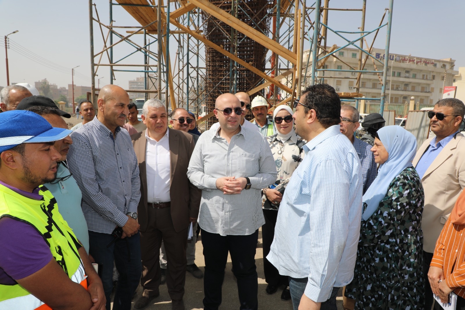 محافظ بني سويف سرعة الانتهاء من نقل خط الغاز بمشروع كوبري الشاملة