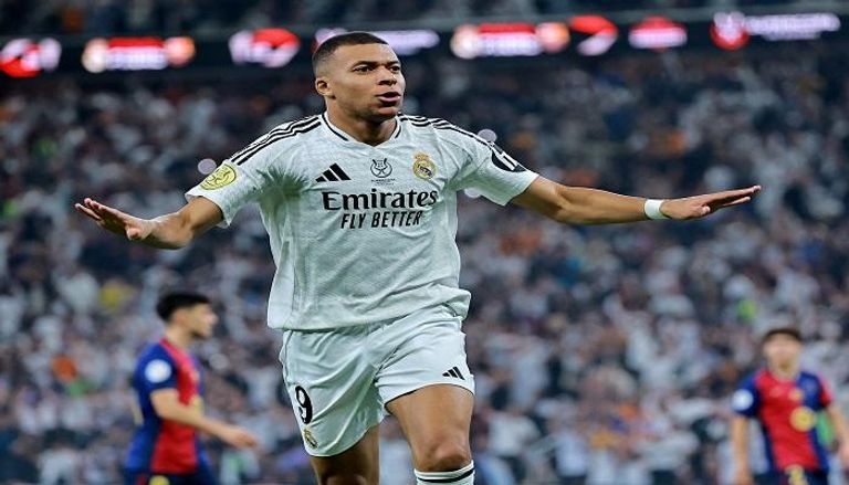 مبابي يسجل الثاني لريال مدريد ضد برشلونة