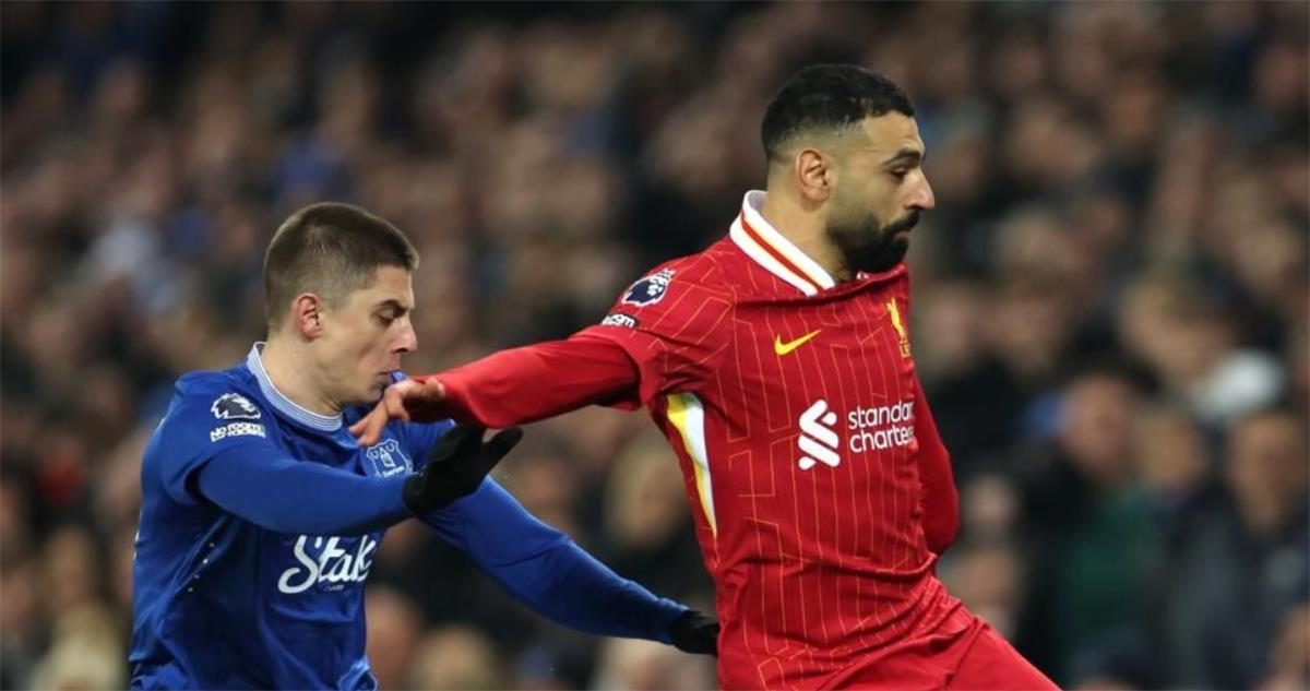 شاهد .. محمد صلاح يشعل مواجهة إيفرتون بالهدف الثانى لليفربول