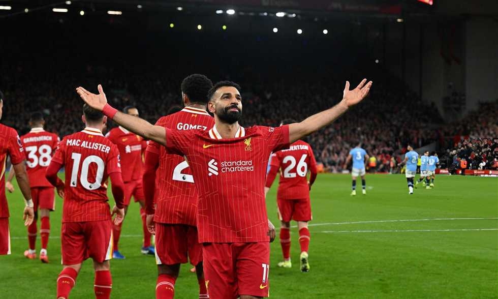 ترتيب هدافى الدورى الإنجليزى بعد هدف محمد صلاح أمام إيفرتون