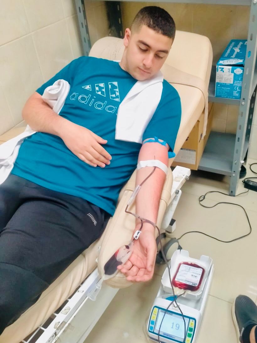 طلاب التربية العسكرية كفرالشيخ يتبرعون بالدم للمستشفي الجامعي