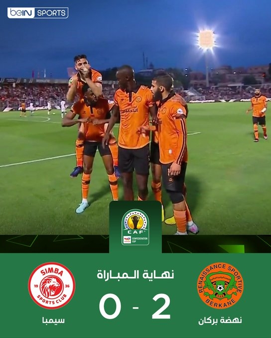 نهضة بركان يفوز علي سيمبا بثنائية في ذهاب نهائي كأس الكونفدرالية