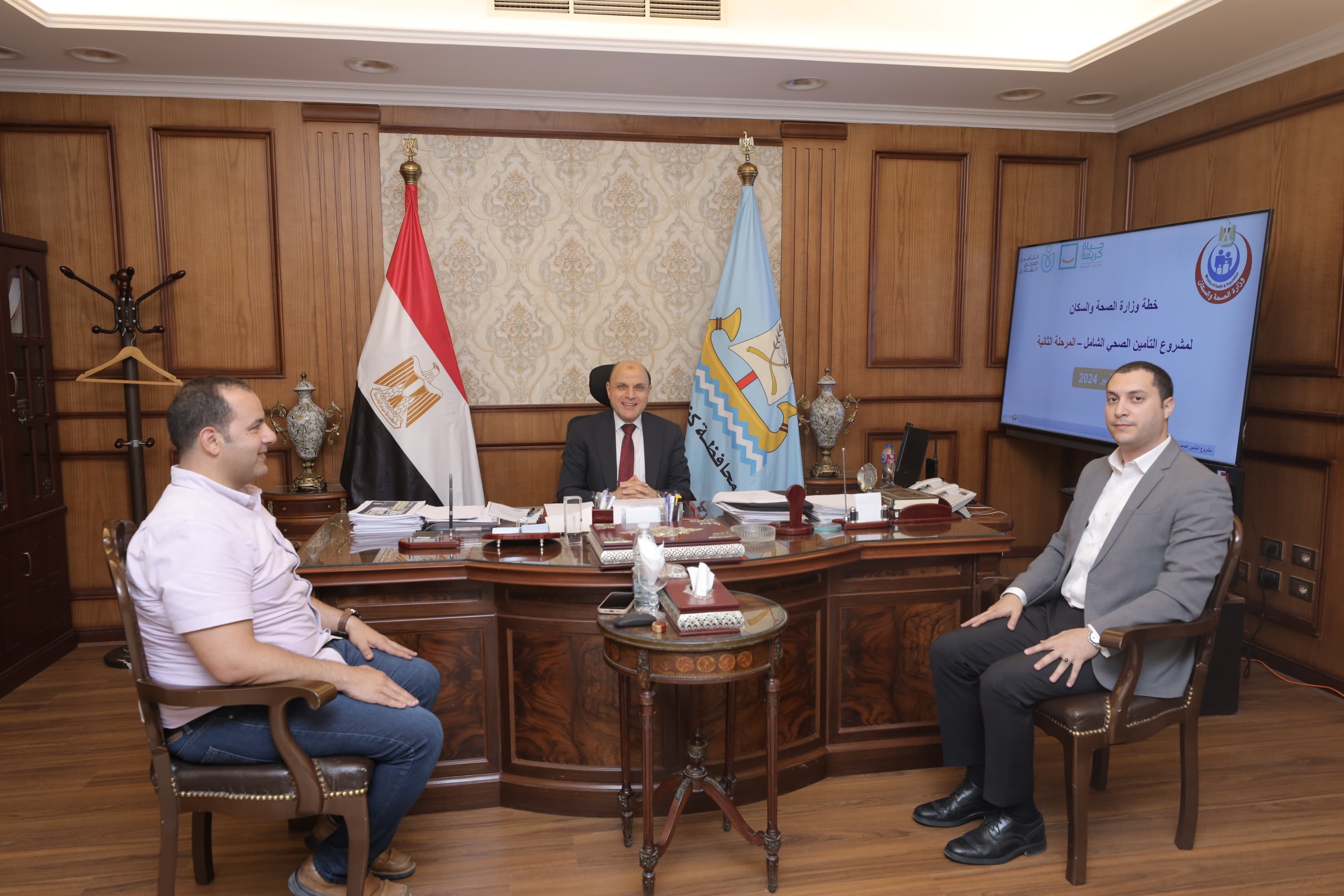محافظ كفرالشيخ يناقش استعدادالمستشفيات لتطبيق منظومةالتأمين الصحى