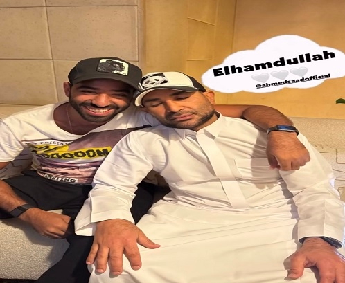 أول ظهور للفنان أحمد سعد بعد تعرضه لحادث سير