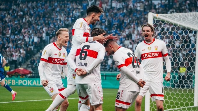شتوتجارت يتوج ببطولة كأس ألمانيا برباعية في شباك بيليفيلد