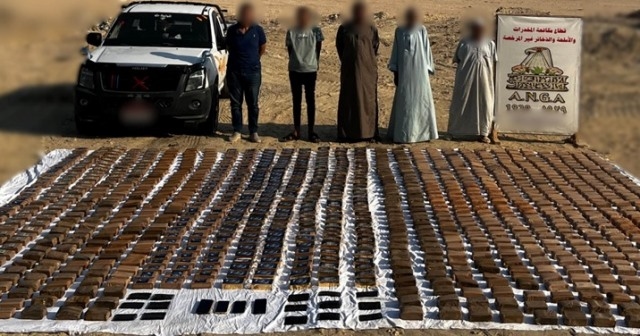 ضبط تشكيل عصابى خطير بحوزته طن حشيش قيمته 100 مليون جنية