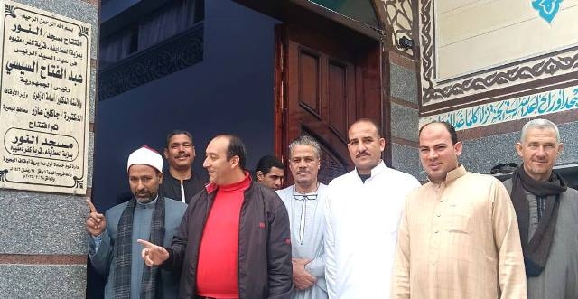 إفتتاح مسجد النور بعزبة عطيفي بكوم حمادة