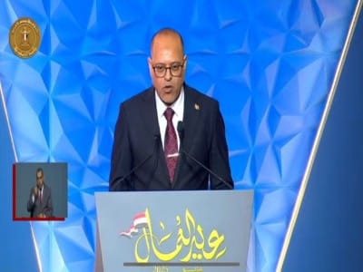 خلال احتفالية عيد العمال بحضور الرئيس السيسي