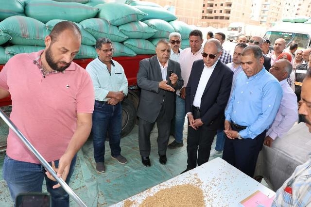 محافظ المنيا يتابع انتظام أعمال توريد محصول القمح