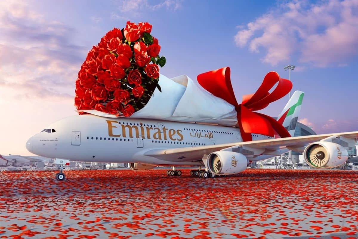 Dubai's Emirates Covered In Valentine's Day Roses, Giant Bouquet In Viral Video