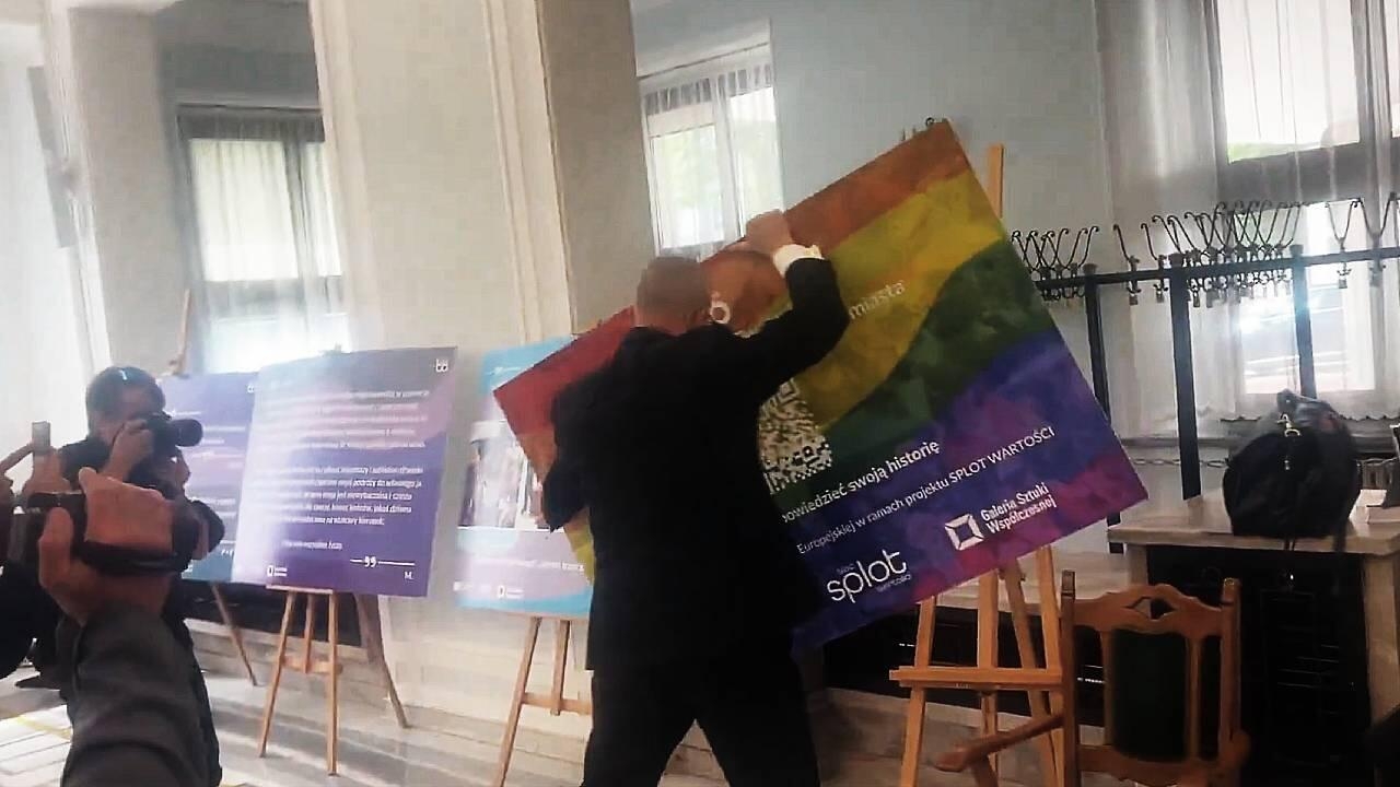 Polish MEP Destroys LGBTQ Exhibition