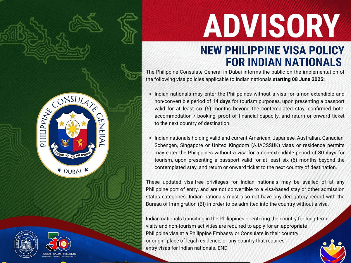 Philippines Grants Visa-Free Entry To Indian Tourists From June 8