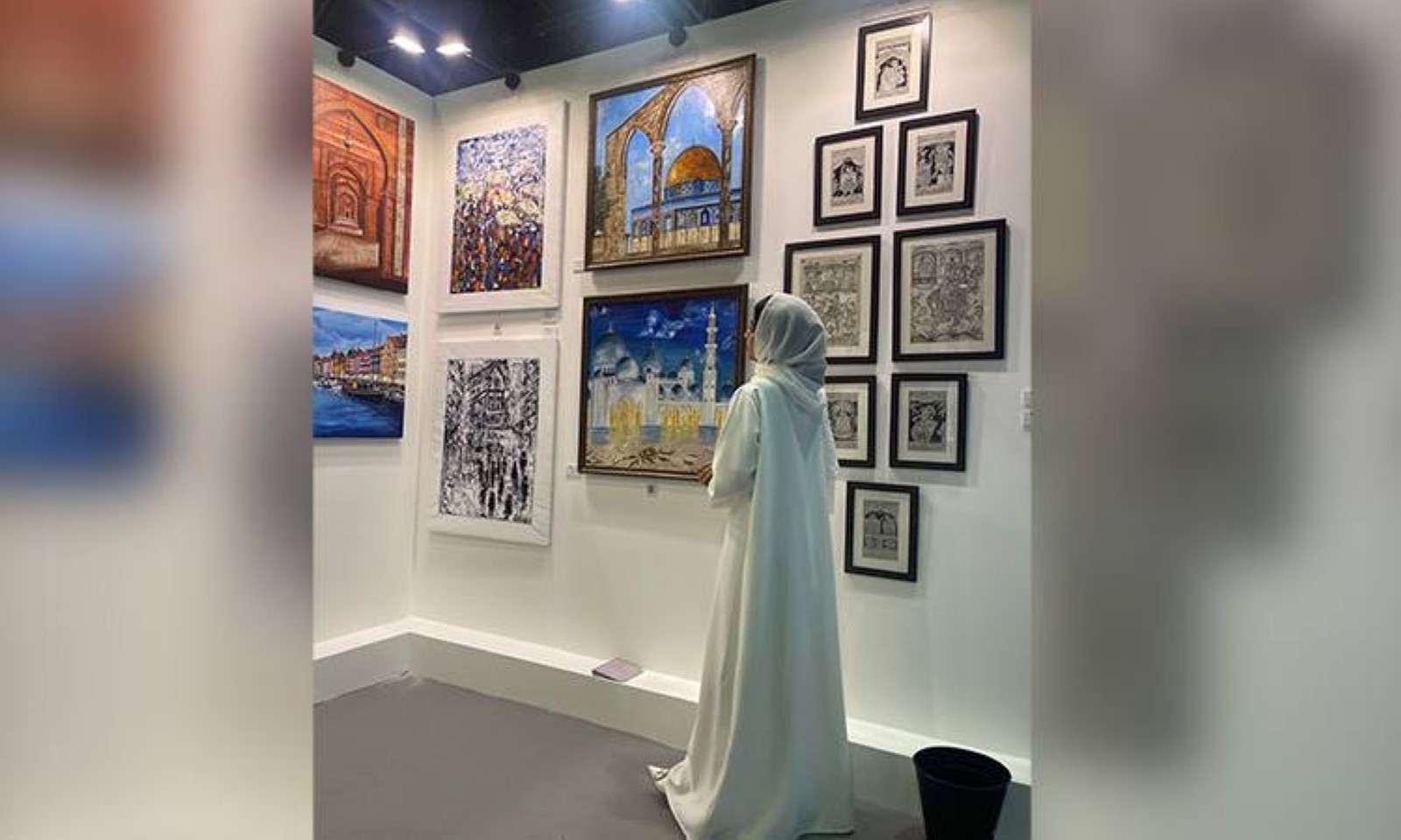 Salwa Saleem's art flowers with roots in architecture and stems in painting