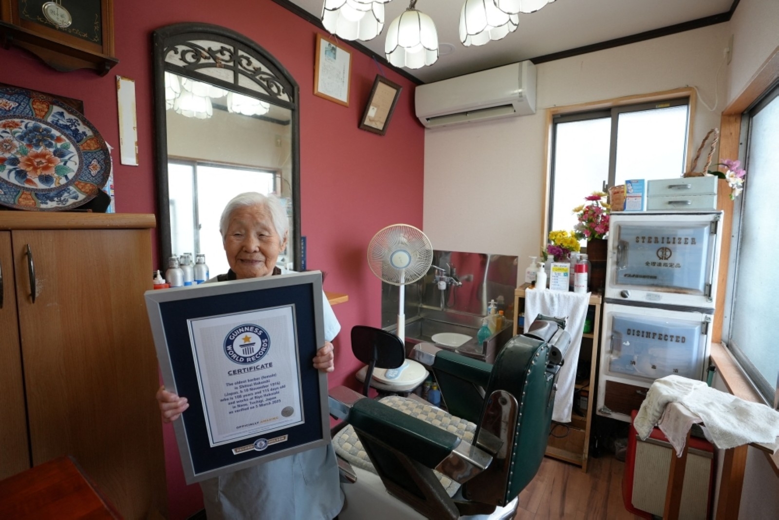 Japanese barber, 108, crowned world's oldest