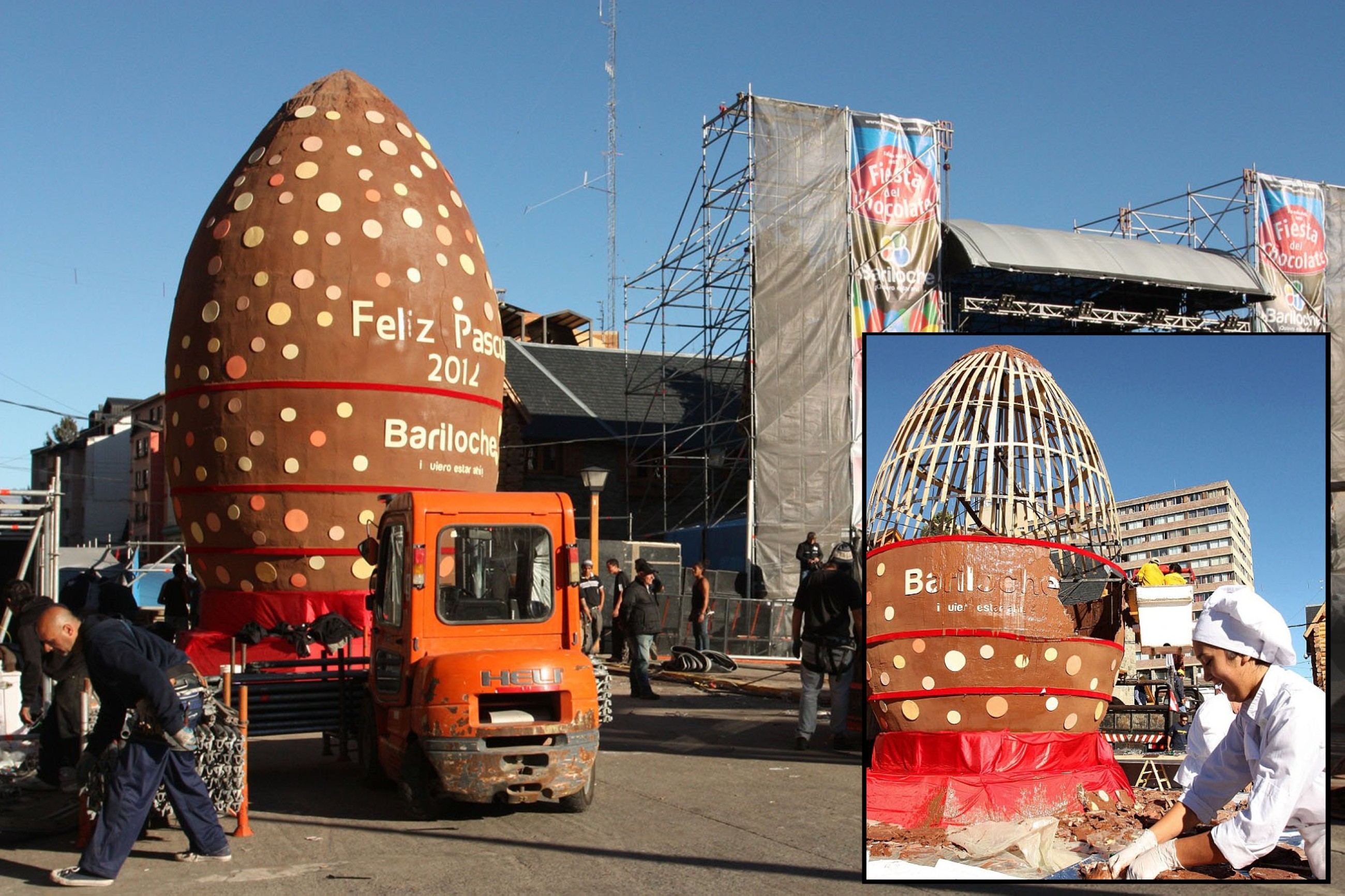 Chocolate makers create 300kg, 7-foot tall Easter egg – Britain's heaviest