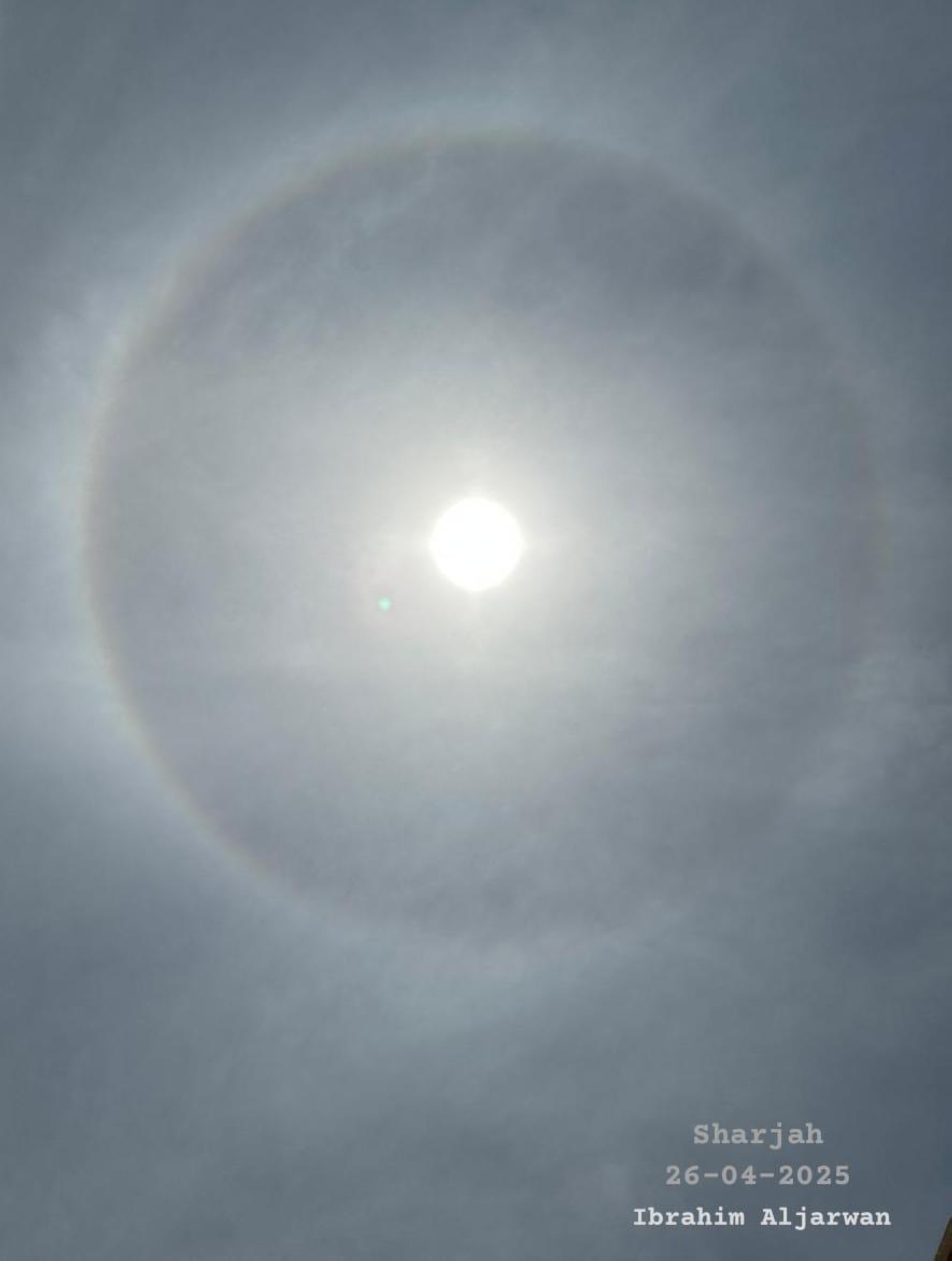 Sharjah skies witness rare astronomical phenomenon called 22° Halo