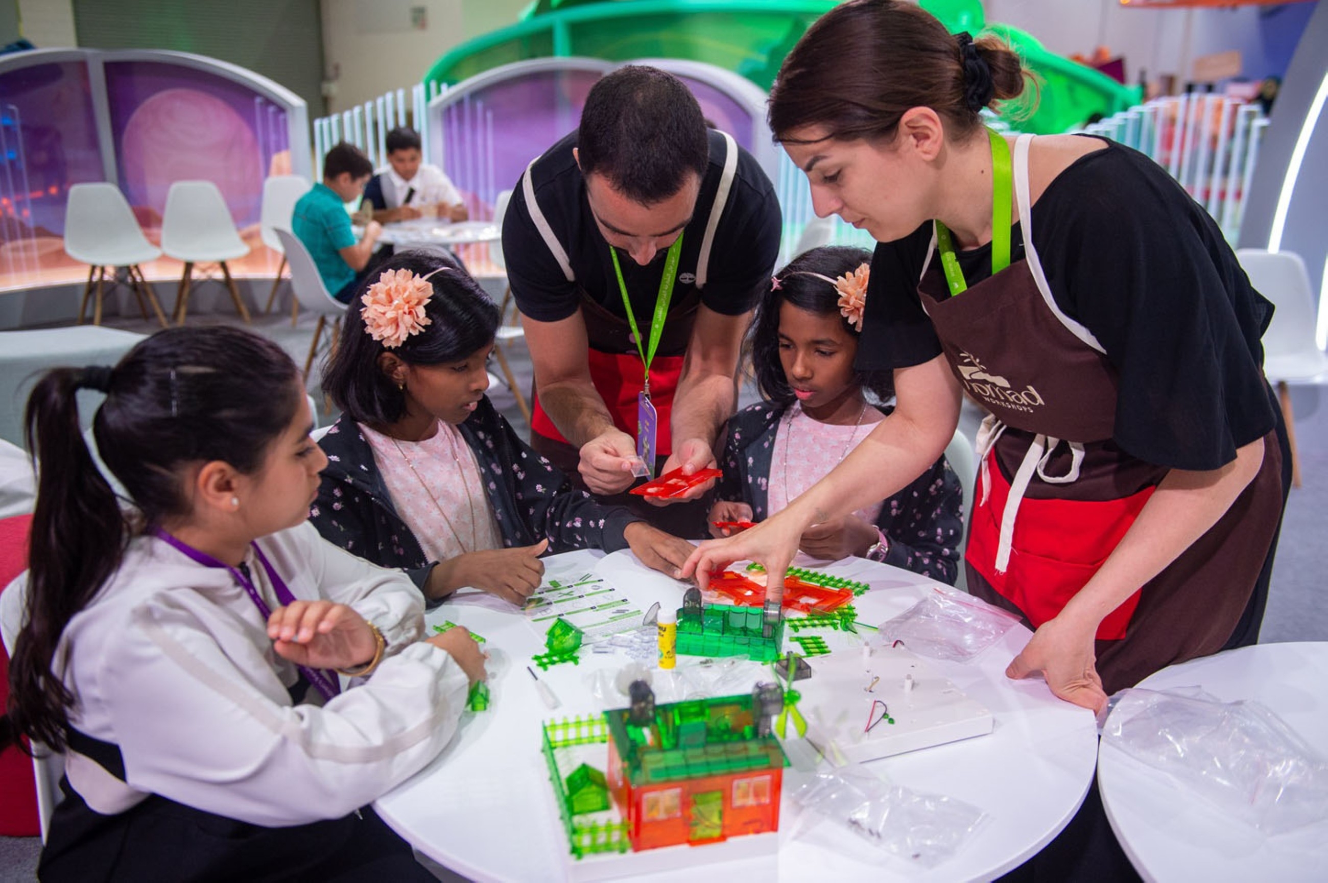 Children learn about eco-friendly energy sources at SCRF 2025